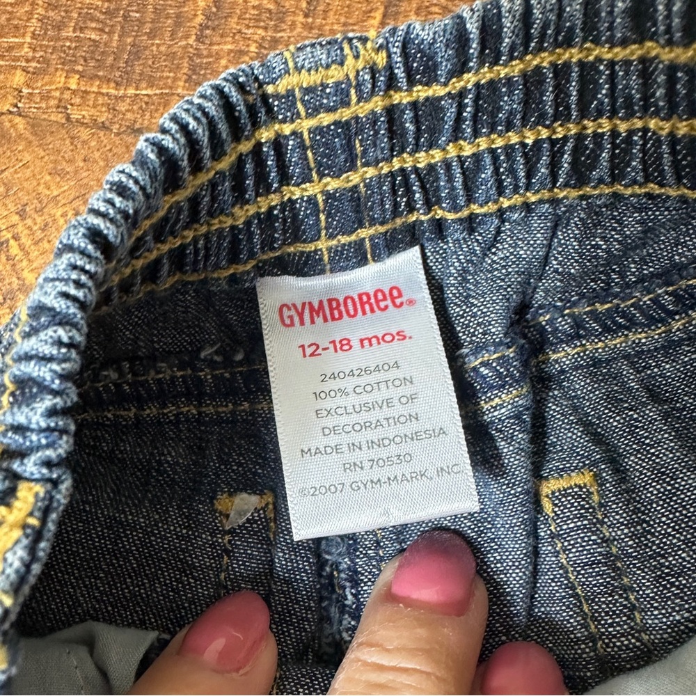 Gymboree 12-18 Month Puppy Dogs Denim Jeans - Picture 2 of 5